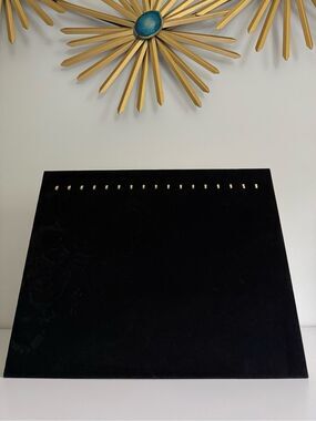 Black Velvet Jewelry Display Stand 17 Hooks Necklace Bracelet Holder Organizer